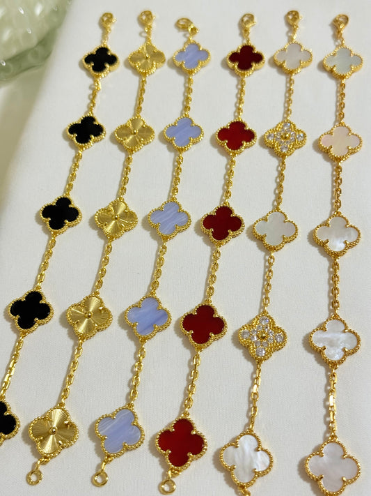 Stainless Steel Clover Bracelet Gold Chain